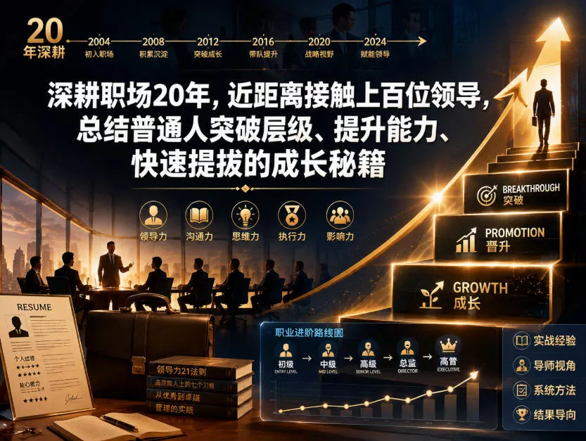 付费文章：深耕职场20年，近距离接触上百位领导，总结普通人突破层级、提升能力、快速提拔的成长秘籍(全网独家干货)-心思维创富网_网上创业教程_网络创业项目