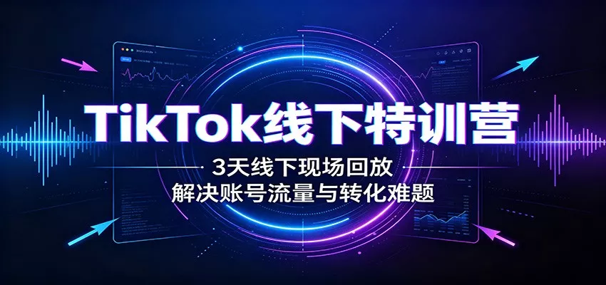 TikTok线下特训营：3天线下现场回放，解决账号流量与转化难题-心思维创富网_网上创业教程_网络创业项目