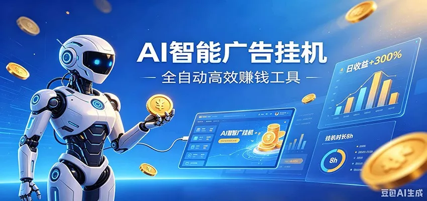 AI智能广告挂机，小白轻松上手，在家自动赚收益-心思维创富网_网上创业教程_网络创业项目
