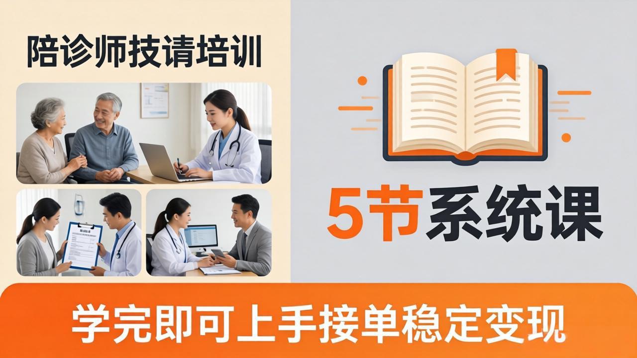 想做陪诊师不知从何下手？5节系统课教你掌握核心技能，学完即可上手接单稳定变现-心思维创富网_网上创业教程_网络创业项目