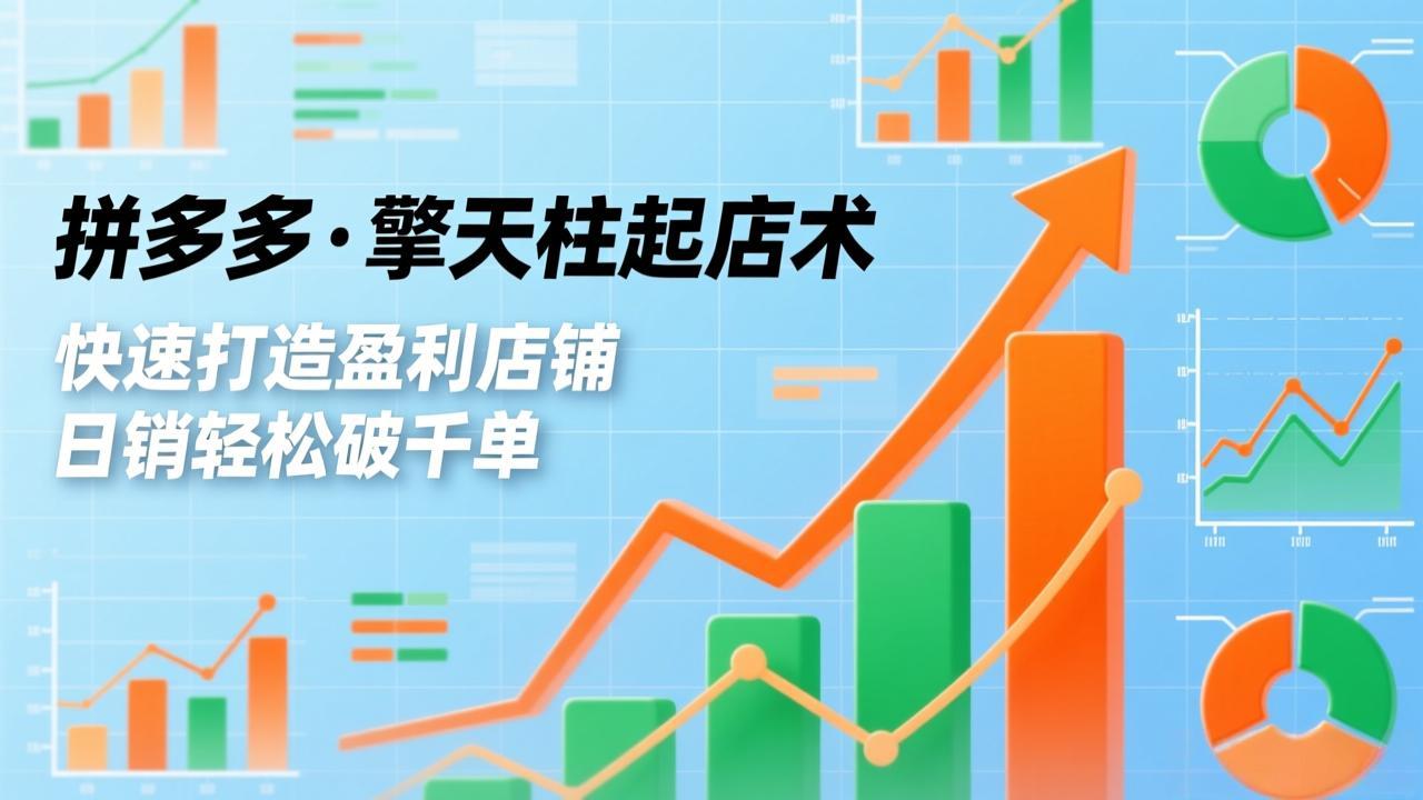 拼多多·擎天柱起店术，爆流布局、利润起飞、不断流，快速打造盈利店铺，日销破千单(更新-心思维创富网_网上创业教程_网络创业项目