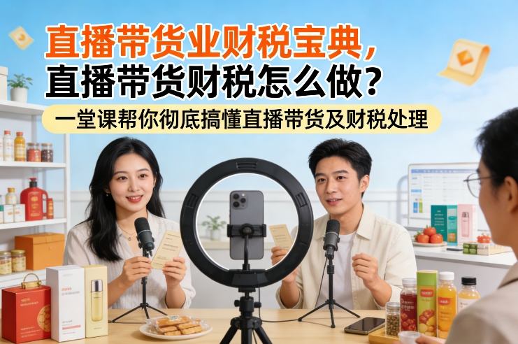 直播带货业财税宝典，直播带货财税怎么做？一堂课帮你彻底搞懂直播带货及财税处理-心思维创富网_网上创业教程_网络创业项目