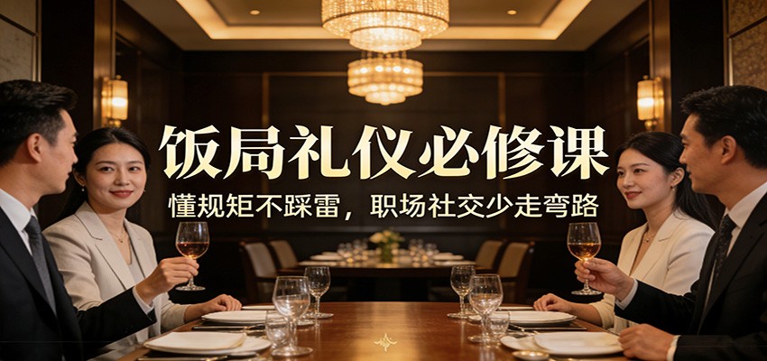 公众号收费文章：《饭局礼仪必修课：懂规矩不踩雷，职场社交少走弯路》-心思维创富网_网上创业教程_网络创业项目