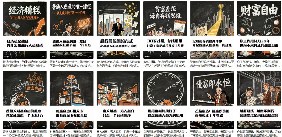 【AI书单】财富书籍图文解读玩法，一键直出，几十条视频，跑出1000单，全流程拆解，新手也可以上手-心思维创富网_网上创业教程_网络创业项目