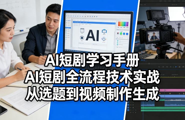 AI短剧学习手册，AI短剧全流程技术实战，从选题到视频制作生成-心思维创富网_网上创业教程_网络创业项目