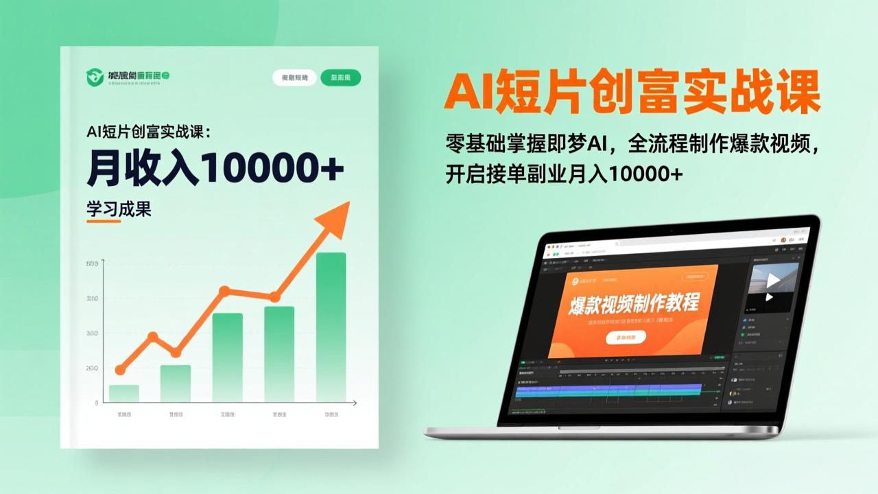 AI短片创富实战课：零基础掌握即梦AI，全流程制作爆款视频，开启接单副业月入10000+(更新-心思维创富网_网上创业教程_网络创业项目