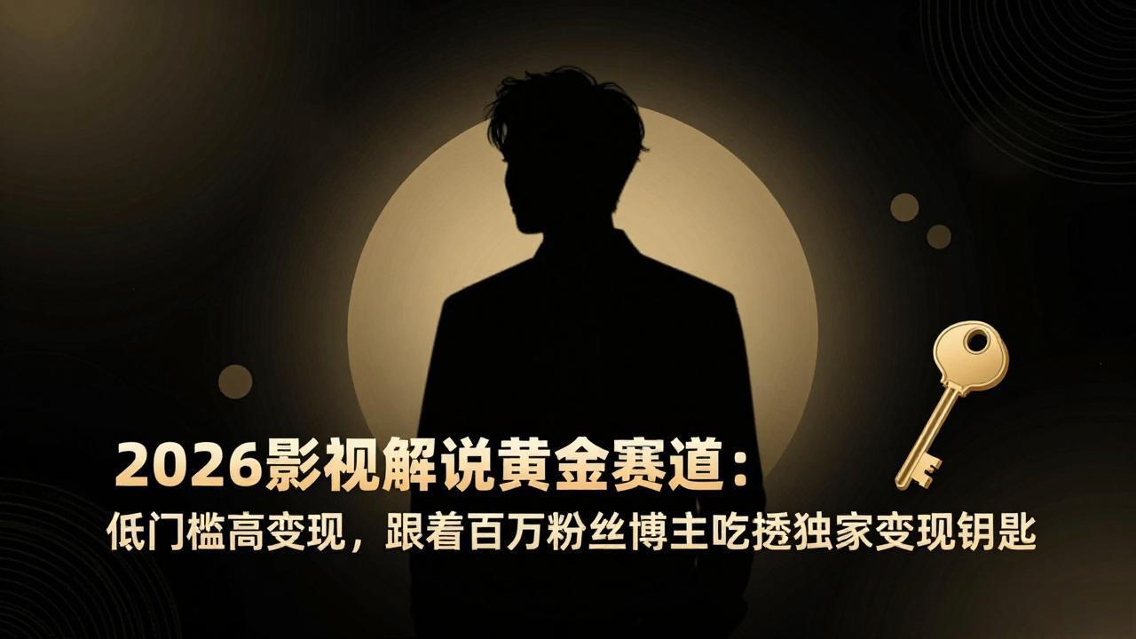 2026影视解说黄金赛道：低门槛高变现，跟着百万粉丝博主吃透独家变现钥匙-心思维创富网_网上创业教程_网络创业项目