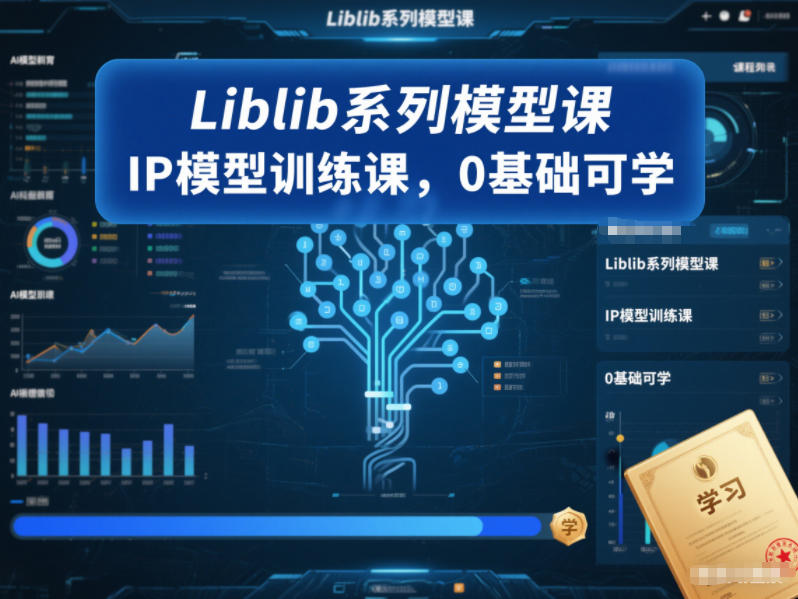 Liblib系列模型课，IP模型训练课，0基础可学-心思维创富网_网上创业教程_网络创业项目