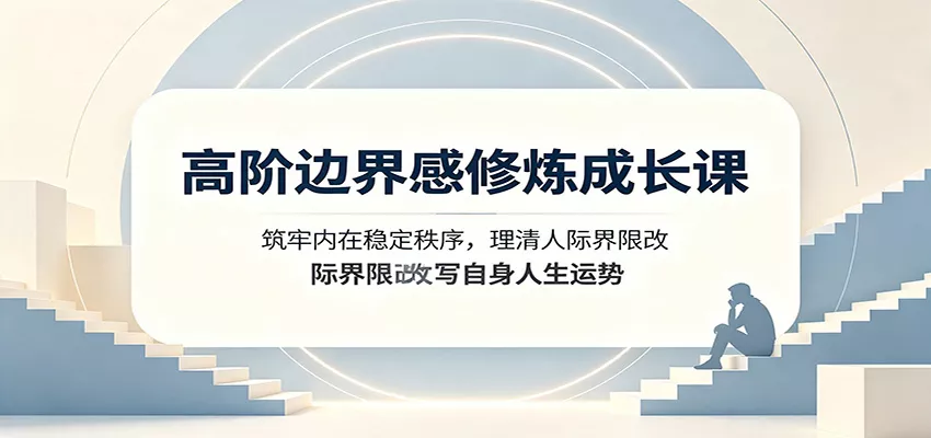 高阶边界感修炼成长课：筑牢内在稳定秩序，理清人际界限改写自身人生运势-心思维创富网_网上创业教程_网络创业项目