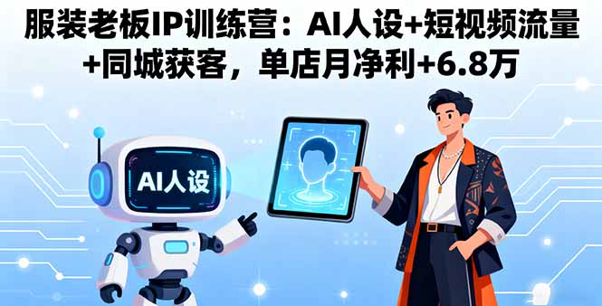 服装老板IP训练营：AI人设+短视频流量+同城获客，单店月净利+6.8万-心思维创富网_网上创业教程_网络创业项目