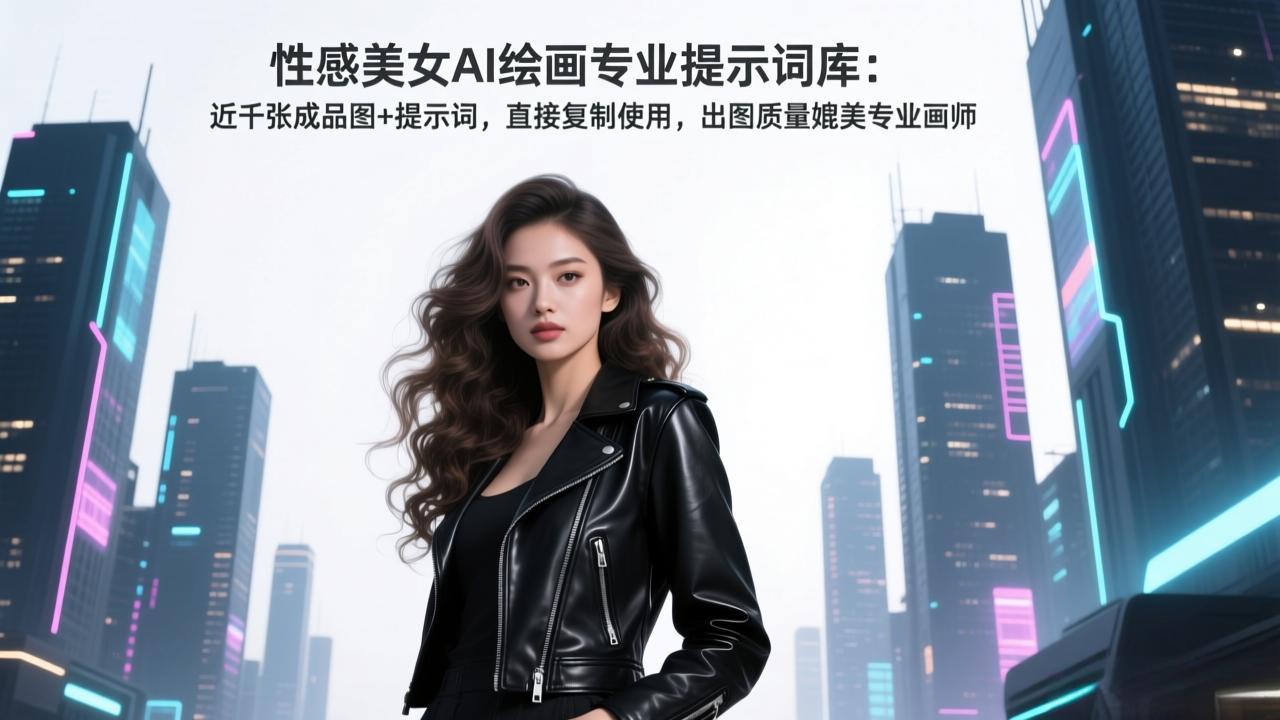 性感美女AI绘画专业提示词库：近千张成品图+提示词，直接复制使用，出图质量媲美专业画师-心思维创富网_网上创业教程_网络创业项目