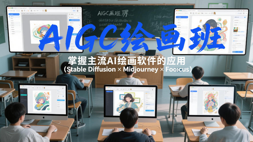 AIGC绘画班，掌握主流Ai绘画软件的应用(Stable Diffusion x Midjourney x Fooocus)-心思维创富网_网上创业教程_网络创业项目