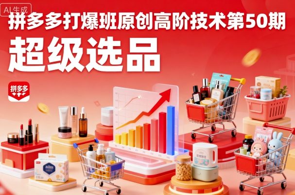 拼多多打爆班原创高阶技术第50期，超级选品-心思维创富网_网上创业教程_网络创业项目