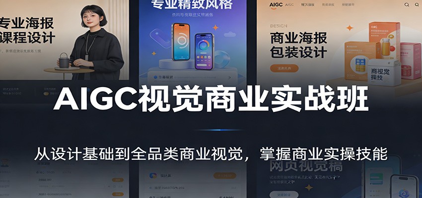 AIGC视觉商业实战班：从设计基础到全品类商业视觉，掌握商业实操技能-心思维创富网_网上创业教程_网络创业项目