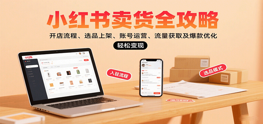 小红书卖货全攻略：开店流程、选品上架、账号运营、流量获取及爆款优化，轻松变现-心思维创富网_网上创业教程_网络创业项目