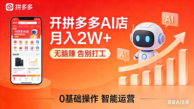 开一家拼多多AI店，月入2W+，无脑赚，告别打工，附SOP手册-心思维创富网_网上创业教程_网络创业项目