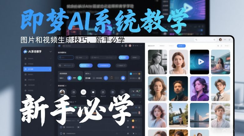 即梦AI系统教学，图片和视频生成技巧，新手必学-心思维创富网_网上创业教程_网络创业项目