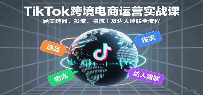 TikTok跨境电商运营实战课：涵盖选品、投流、物流及达人建联全流程-心思维创富网_网上创业教程_网络创业项目