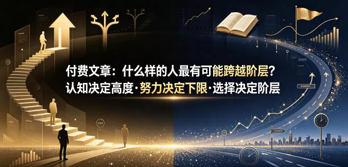 付费文章：什么样的人最有可能跨越阶层？认知决定高度·努力决定下限·选择决定阶层-心思维创富网_网上创业教程_网络创业项目