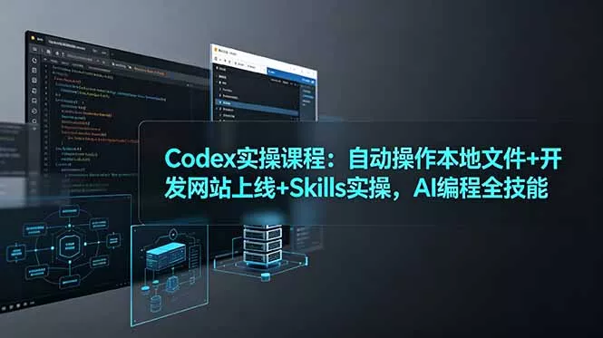 Codex实操课程：自动操作本地文件+开发网站上线+Skills实操，AI编程全技能-心思维创富网_网上创业教程_网络创业项目