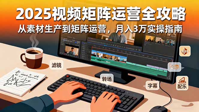 2025短视频矩阵运营全攻略：从素材生产到矩阵运营，月入3万实操指南-心思维创富网_网上创业教程_网络创业项目
