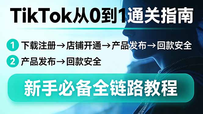 TikTok从0到1通关指南：下载注册→店铺开通→产品发布→回款安全，新手必备全链路教程-心思维创富网_网上创业教程_网络创业项目