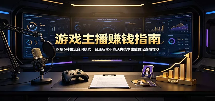 游戏主播赚钱指南：拆解6种主流变现模式，普通玩家不靠顶尖技术也能稳定直播增收-心思维创富网_网上创业教程_网络创业项目