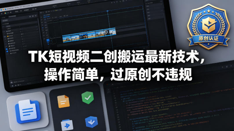 TK短视频二创搬运最新技术，操作简单，过原创不违规-心思维创富网_网上创业教程_网络创业项目