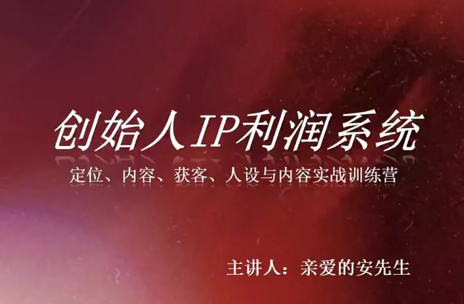 创始人IP利润系统8月训练营，定位、内容、获客、人设与内容实战训练营-心思维创富网_网上创业教程_网络创业项目