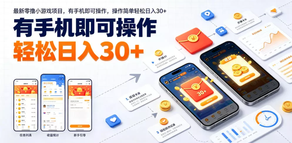 最新零撸小游戏项目，有手机即可操作，操作简单轻松日入30+-心思维创富网_网上创业教程_网络创业项目