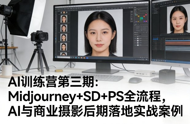 AI训练营第三期：Midjourney+SD+PS全流程，AI与商业摄影后期落地实战案例-心思维创富网_网上创业教程_网络创业项目