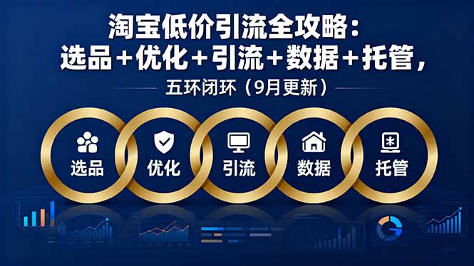淘宝低价引流全攻略：选品＋优化＋引流＋数据＋托管，五环闭环(9月更新-心思维创富网_网上创业教程_网络创业项目