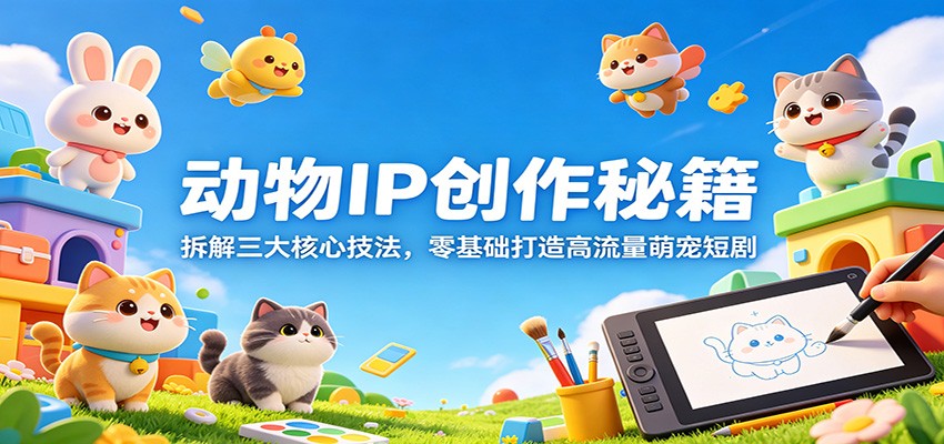 动物IP创作秘籍：拆解三大核心技法，零基础打造高流量萌宠短剧-心思维创富网_网上创业教程_网络创业项目
