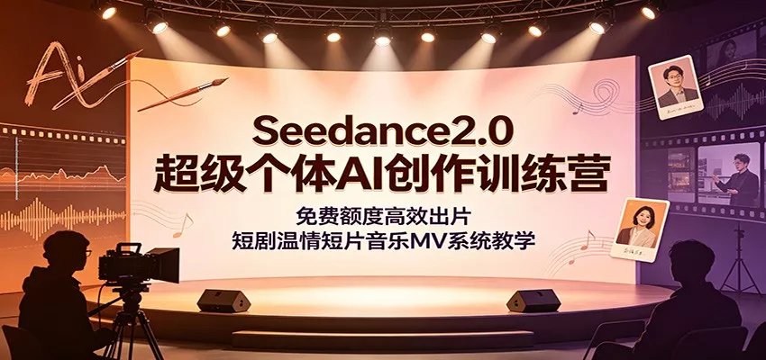 Seedance2.0超级个体AI创作训练营：免费额度高效出片，短剧温情短片音乐MV系统教学-心思维创富网_网上创业教程_网络创业项目