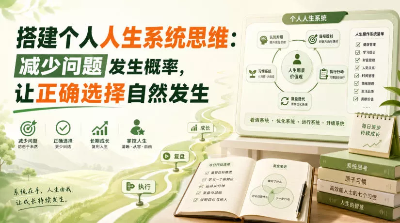 付费文章：搭建个人人生系统思维：减少问题发生概率，让正确选择自然发生-心思维创富网_网上创业教程_网络创业项目