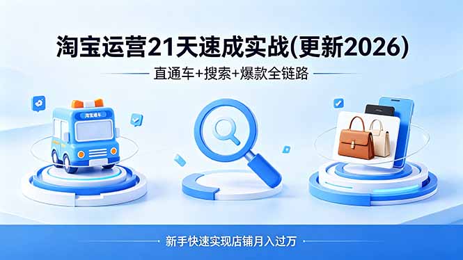 淘宝运营21天速成实战(更新4月-心思维创富网_网上创业教程_网络创业项目