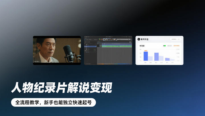 人物纪录片解说变现，全流程教学，新手也能独立快速起号-心思维创富网_网上创业教程_网络创业项目