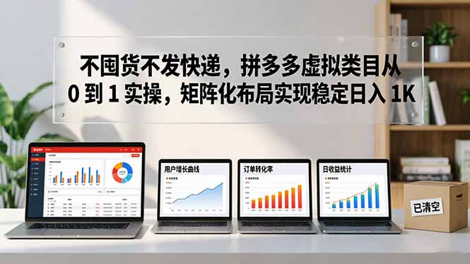 不囤货不发快递，拼多多虚拟类目从 0 到 1 实操，矩阵化布局实现稳定日入 1K-心思维创富网_网上创业教程_网络创业项目