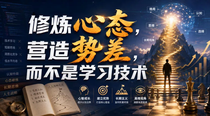 付费文章：修炼心态，营造势差，而不是学习技术-心思维创富网_网上创业教程_网络创业项目