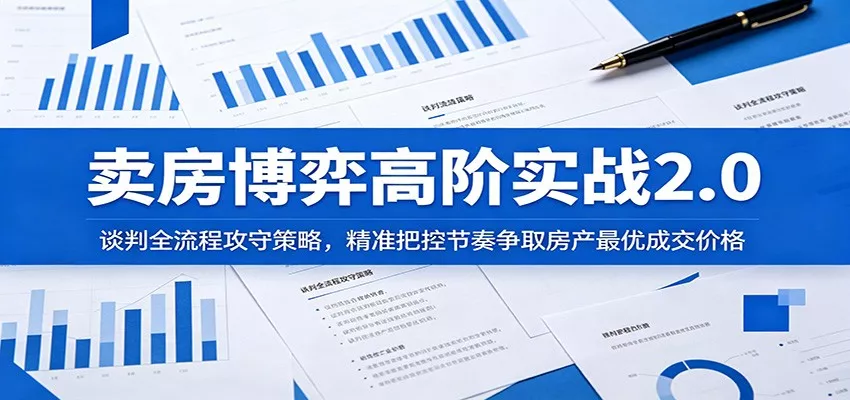 卖房博弈高阶实战2.0：谈判全流程攻守策略，精准把控节奏争取房产最优成交价格-心思维创富网_网上创业教程_网络创业项目