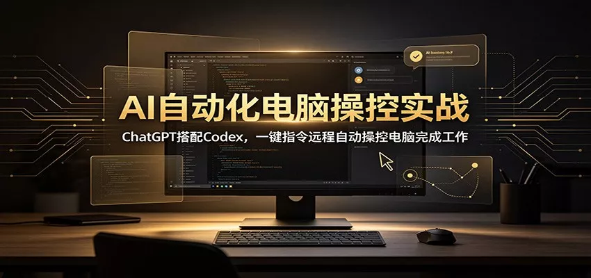 AI自动化电脑操控实战：ChatGPT搭配Codex，一键指令远程自动操控电脑完成工作-心思维创富网_网上创业教程_网络创业项目