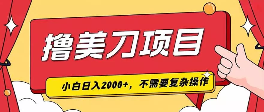 撸美刀，单日收入2000+，小白可做-心思维创富网_网上创业教程_网络创业项目