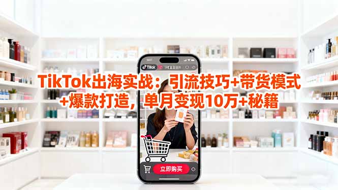 「TikTok出海实战」引流技巧+带货模式+爆款打造，单月变现10万+秘籍-心思维创富网_网上创业教程_网络创业项目