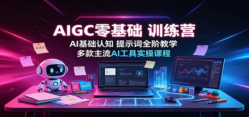 AIGC零基础训练营：AI基础认知，提示词全阶教学，多款主流AI工具实操课程-心思维创富网_网上创业教程_网络创业项目