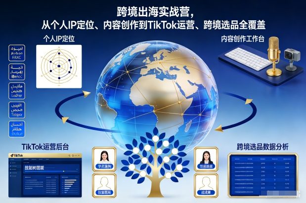 跨境出海实战营，从个人IP定位、内容创作到TikTok运营、跨境选品全覆盖-心思维创富网_网上创业教程_网络创业项目