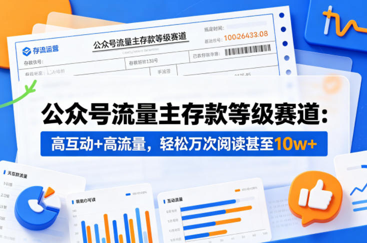 公众号流量主之存款等级赛道，高互动+高流量，轻松达到万次阅读，甚至10w+-心思维创富网_网上创业教程_网络创业项目
