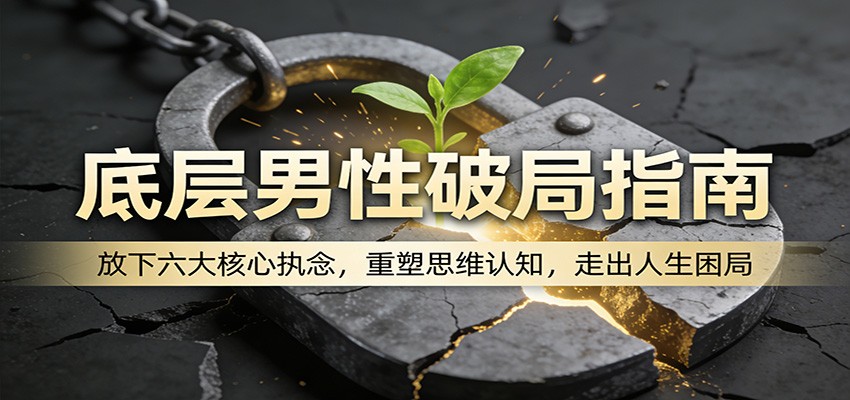 底层男性破局指南：放下六大核心执念，重塑思维认知，走出人生困局-心思维创富网_网上创业教程_网络创业项目