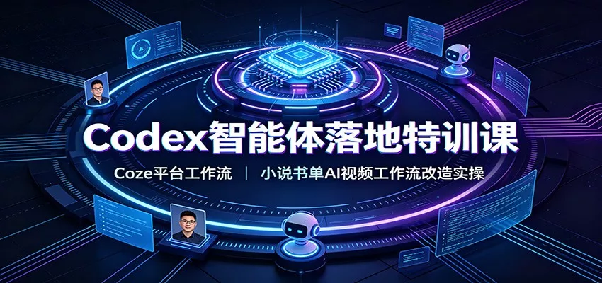Codex智能体落地特训课：Coze平台工作流，小说书单AI视频工作流改造实操-心思维创富网_网上创业教程_网络创业项目