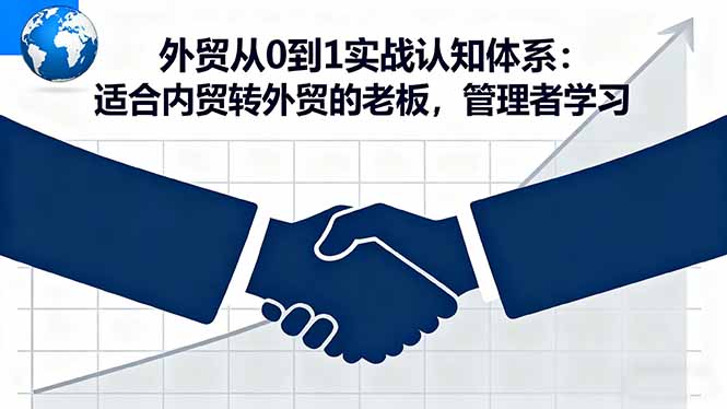 外贸从0到1实战认知体系：适合内贸转外贸的老板，管理者学习-心思维创富网_网上创业教程_网络创业项目