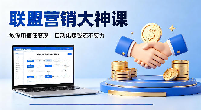 联盟营销大神课，教你用信任变现，自动化賺钱还不费力【原创双语字幕】-心思维创富网_网上创业教程_网络创业项目